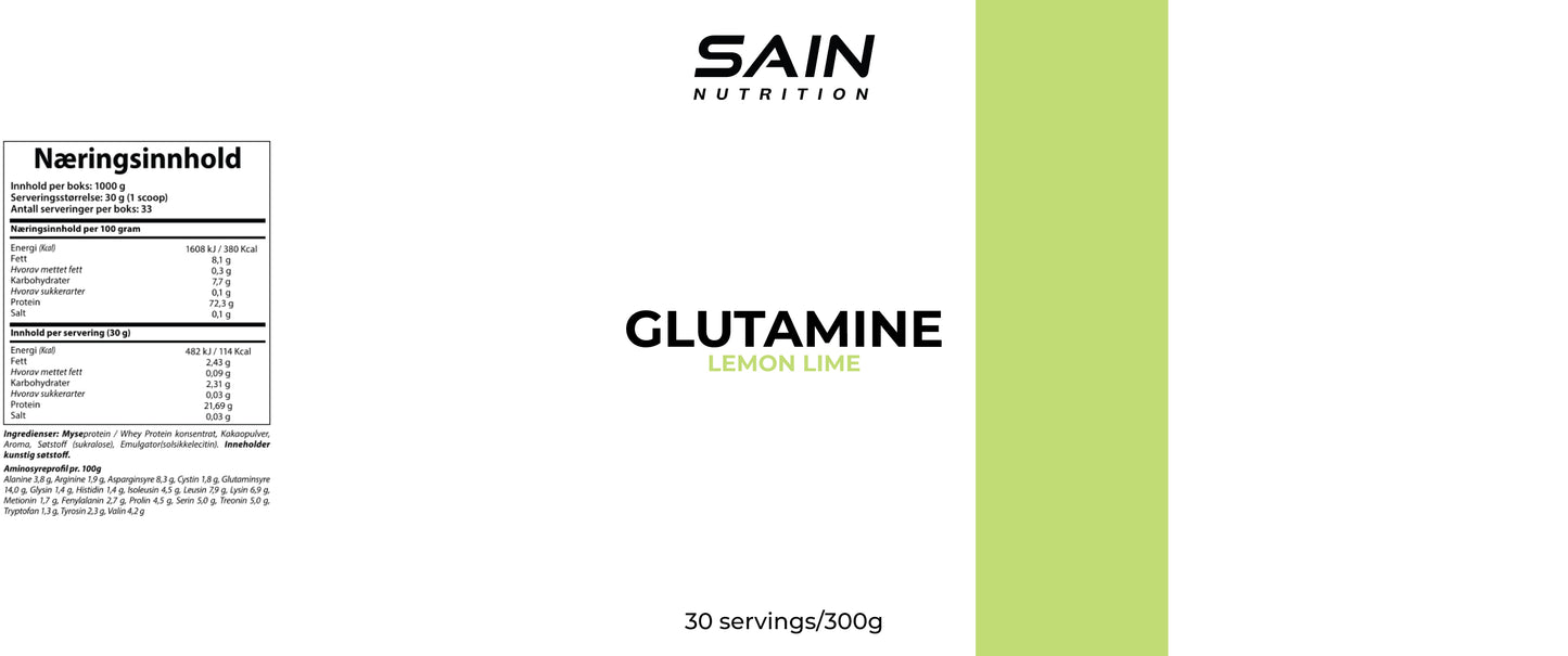 Glutamine, lemon lime