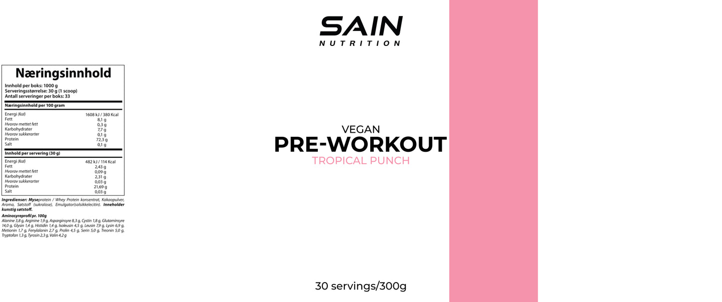 pre-workout, vegan