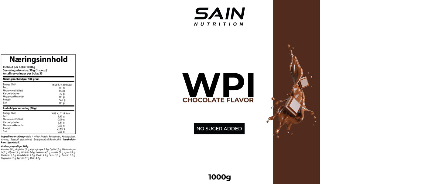Whey Protein Isolate, chocolate flavor